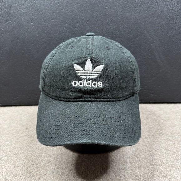 adidas Other - Adidas Hat Cap Adults One Size Black Tre Foil Logo Adults